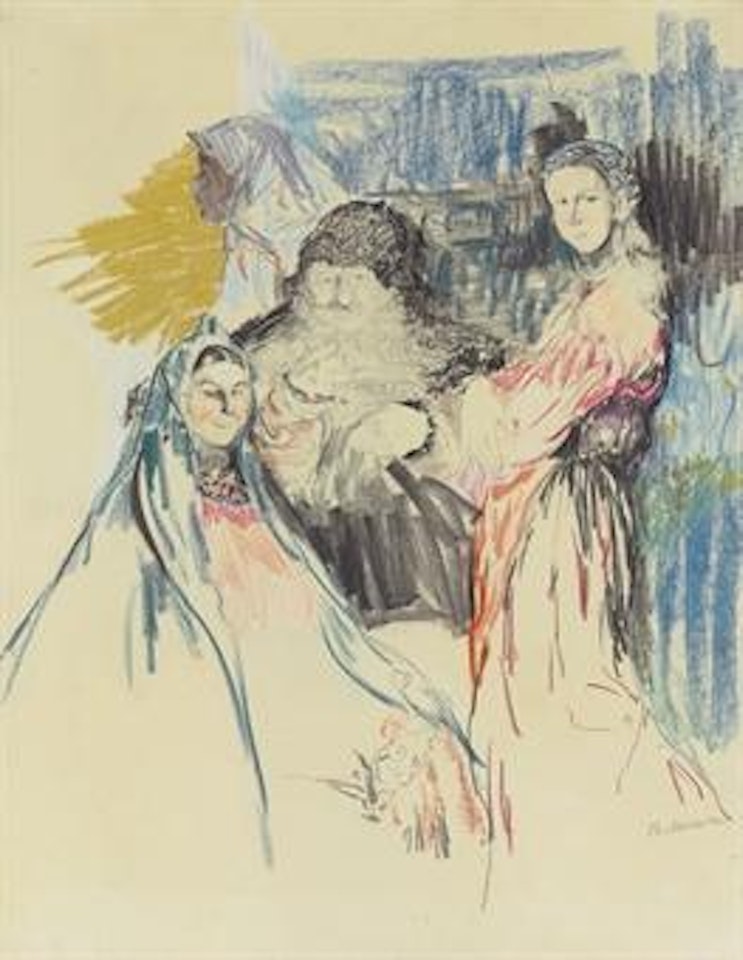 Three Russian peasants by Filip Malyavin