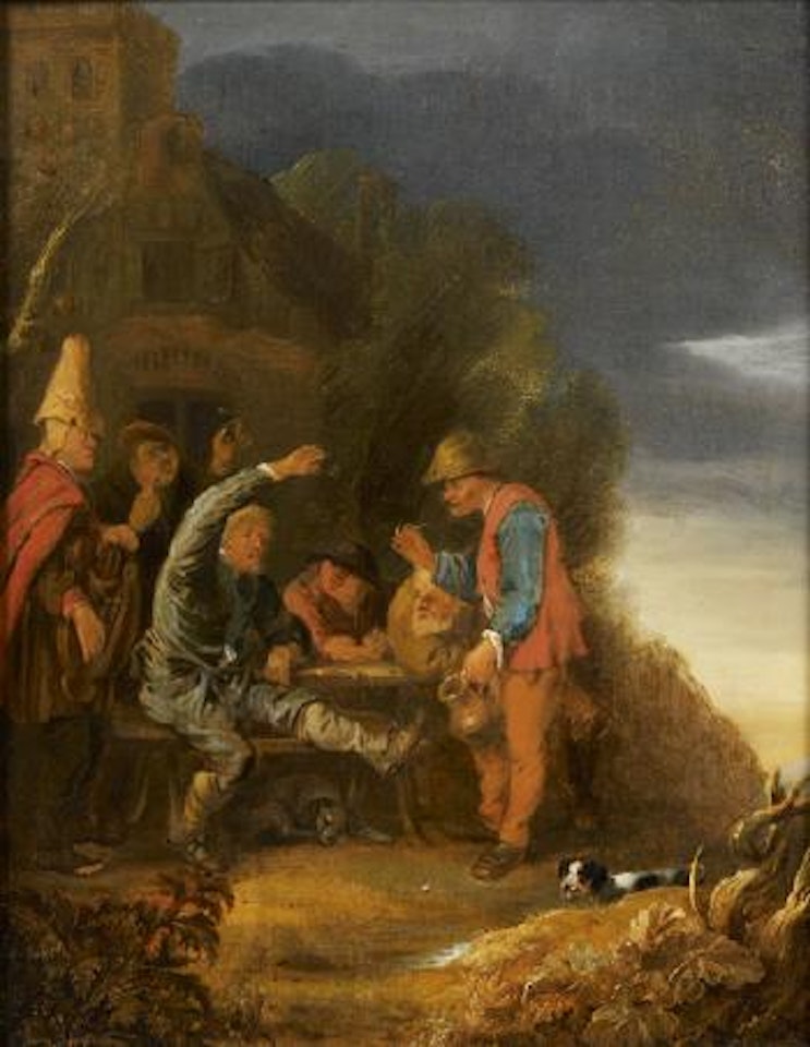 Rejouissances devant une auberge by Egbert van Heemskerk III