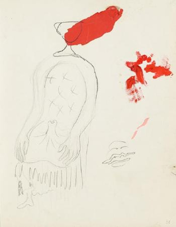Figure avec Rouge by Salvador Dali