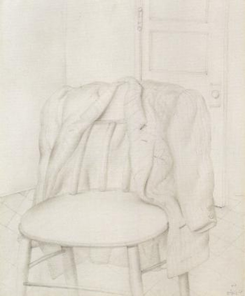 Stuhl mit Jacke by Fernando Botero