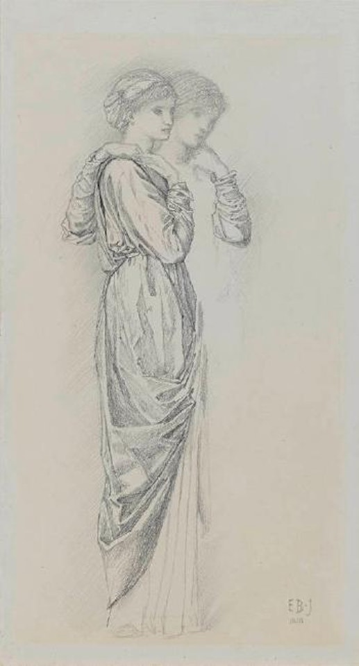 Love disguised for a reason, a study by Edward Coley Burne-Jones