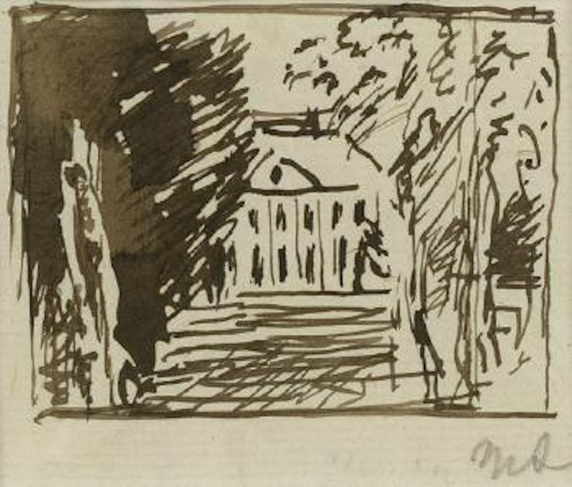 Villa am Wannsee nach Westen by Max Liebermann
