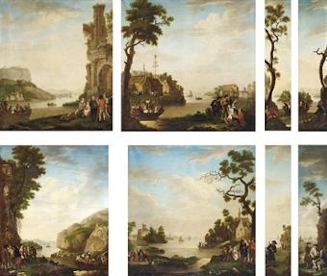 River landscapes by French School