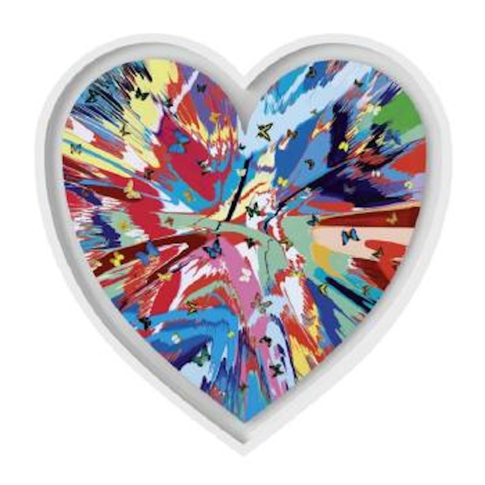 Beautiful Love Demelza Painting With Beautiful Butterflies by Damien Hirst
