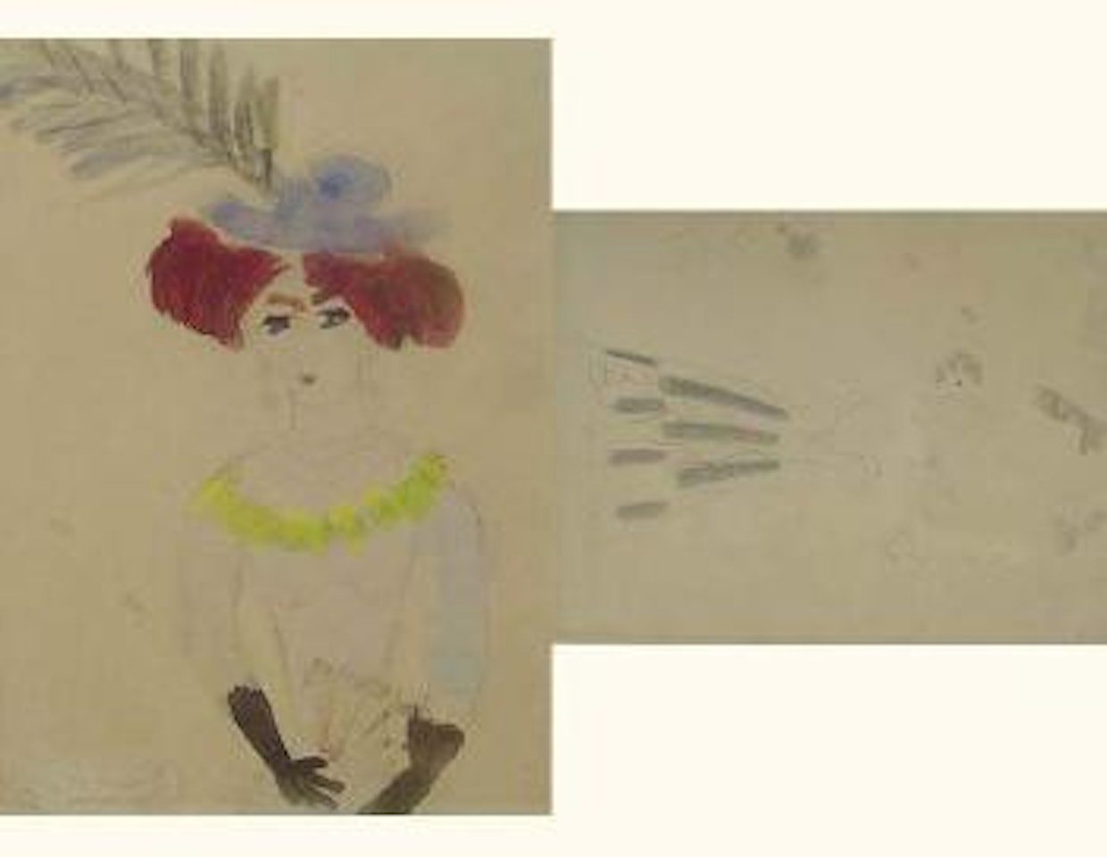 Elegante au chapeau by Marc Chagall