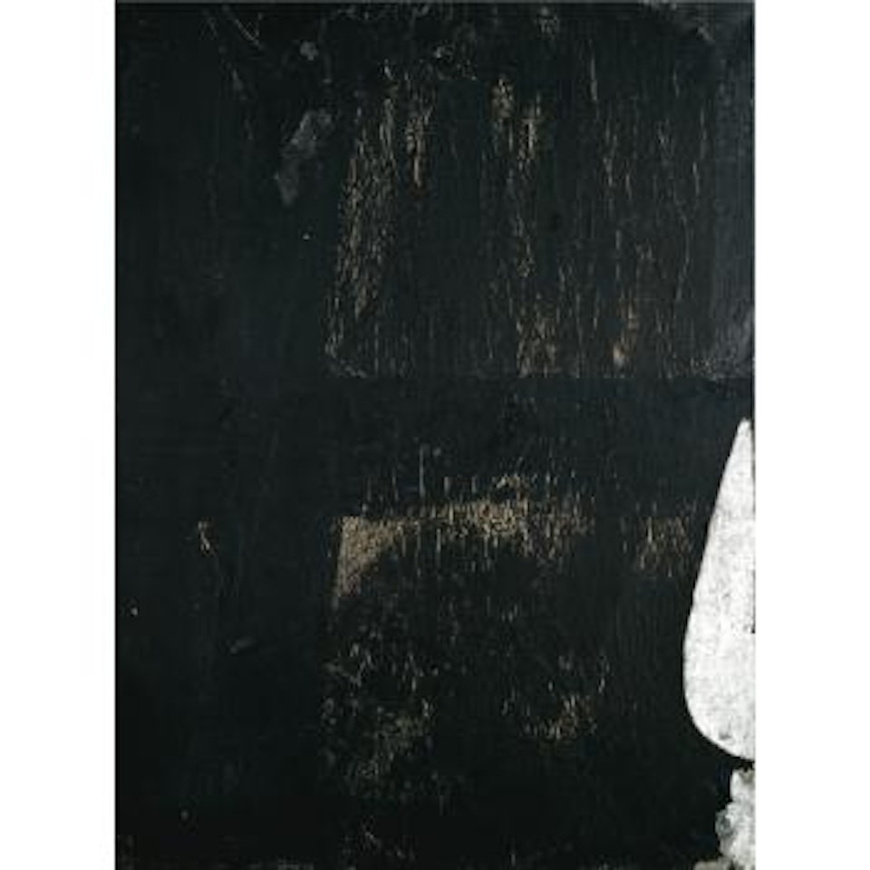 Textura Negra Amb Taques Blanques (Black Texture With White Marks) by Antoni Tapies