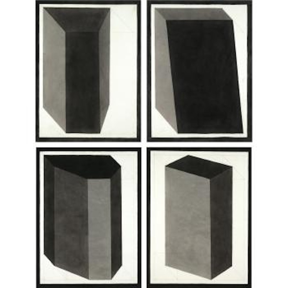 Form Derived From A Cubic Rectangle (I, II, III & IV) by Sol LeWitt