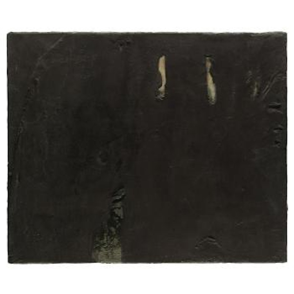 Noir Aux Deux Gente Blanches by Antoni Tapies