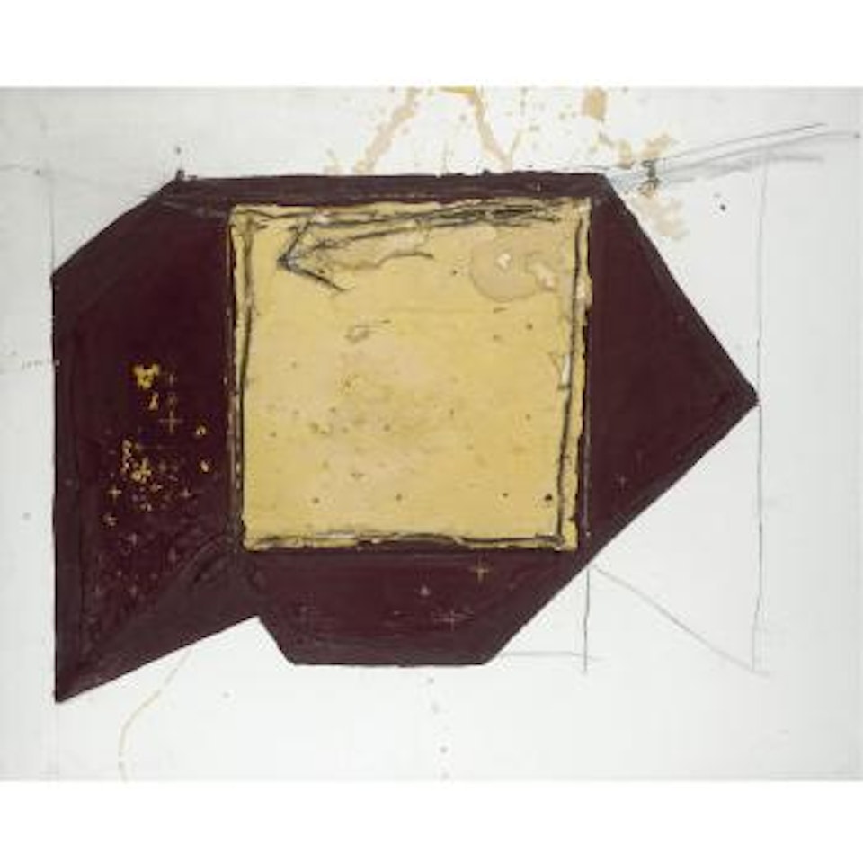 Geometric On White by Antoni Tapies