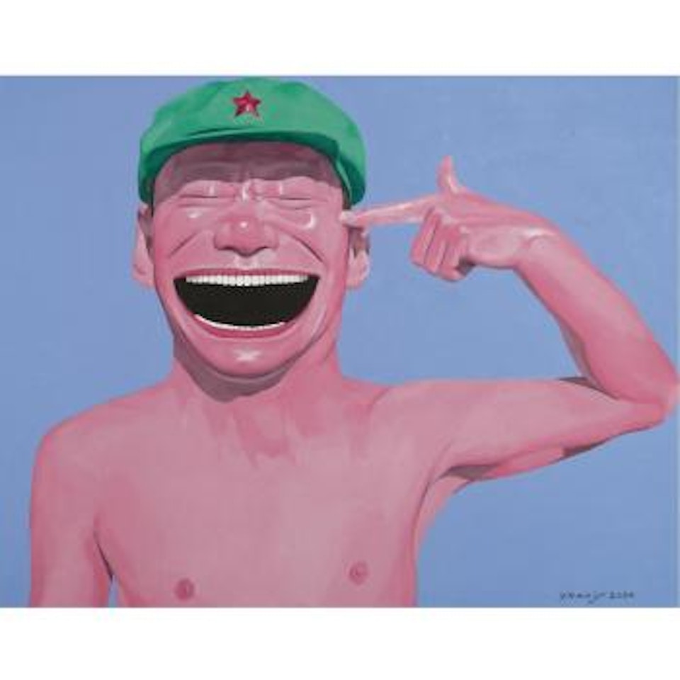 Green Hat by Yue Minjun