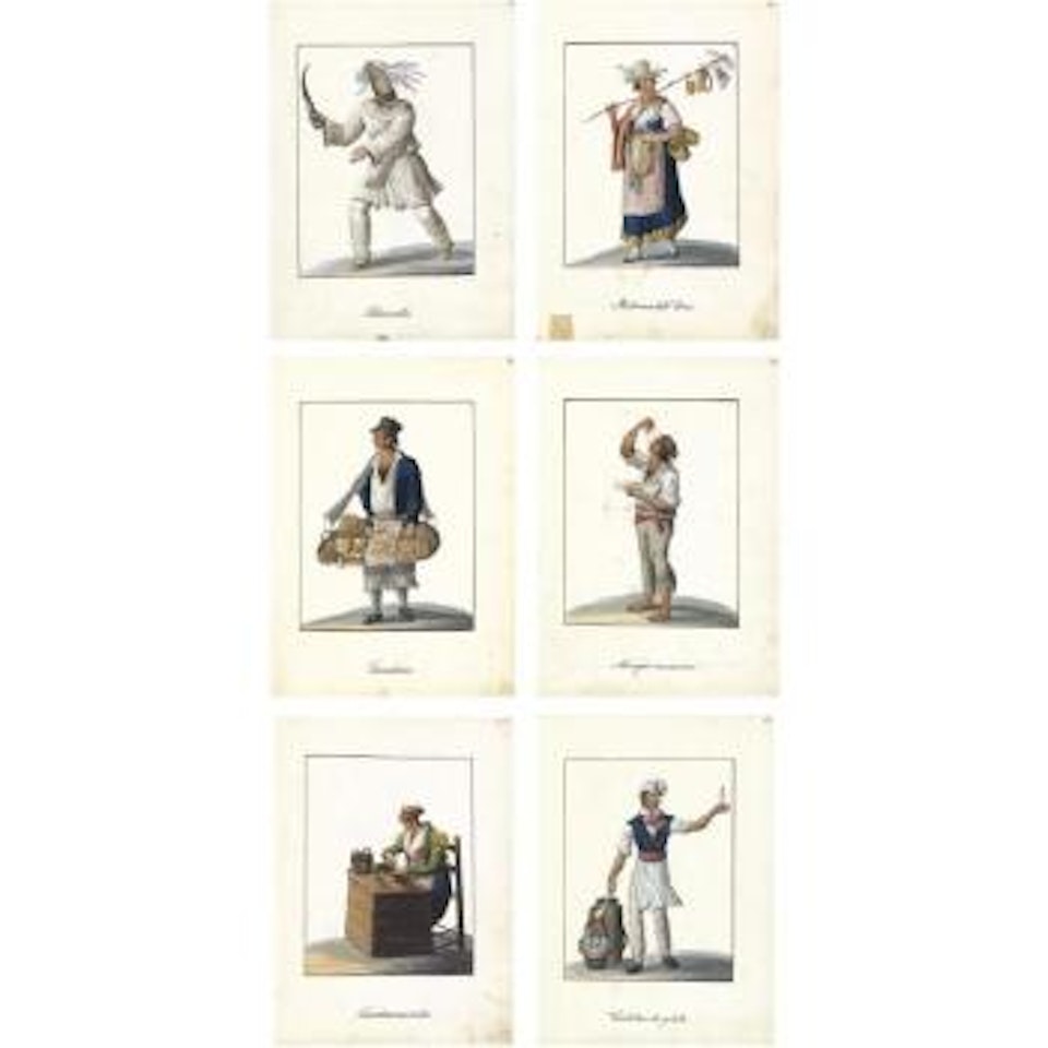 An Album Of Seventy-two Costume Studies Of Inhabitants Of The Kingdom Of Naples by Neapolitan School