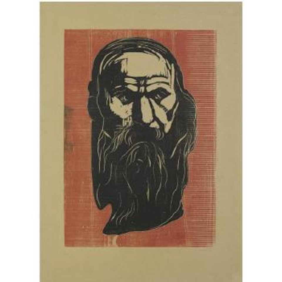 Head Of An Old Man With Beard (W. 206) by Edvard Munch