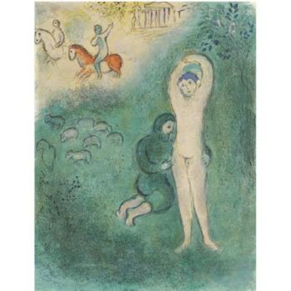 Daphnis And Chloe: Daphne And Gnathon (M. 343) by Marc Chagall