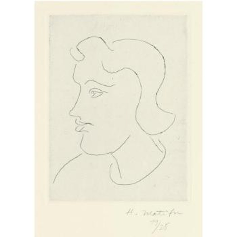 Profil De Jeune Femme (D. 275) by Henri Matisse