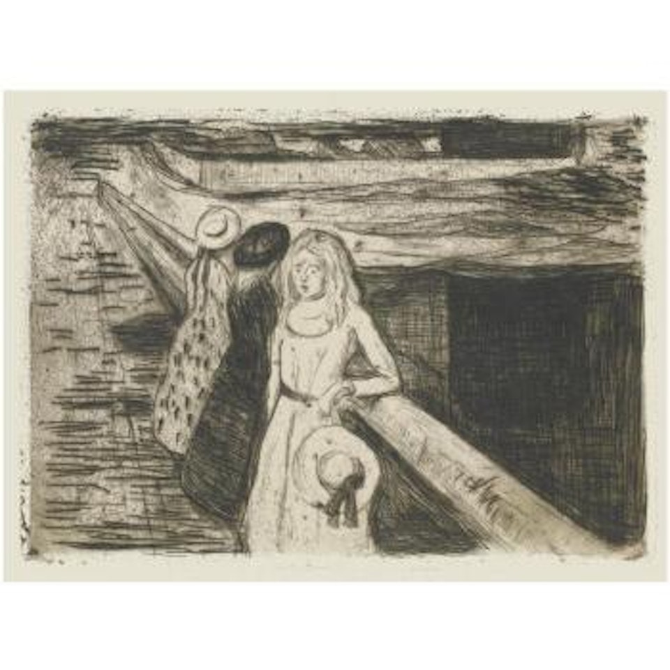 The Girls On The Bridge (W. 232; Sch. 200) by Edvard Munch