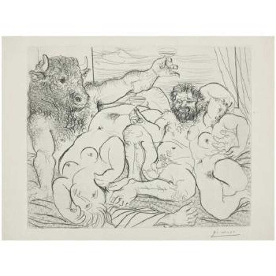 Scene Bachique Au Minotaure (B. 192) by Pablo Picasso