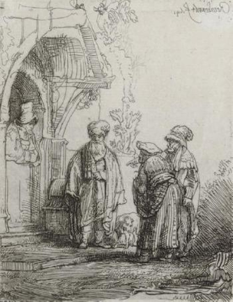 Three Oriental figures (B. 118; Holl. 118; H. 183) by Attributed to Rembrandt Harmensz van Rijn
