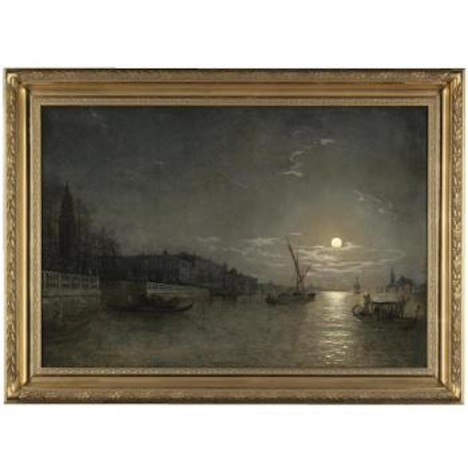 A Moonlit View On The Grand Canal, Venice by Henry Pether