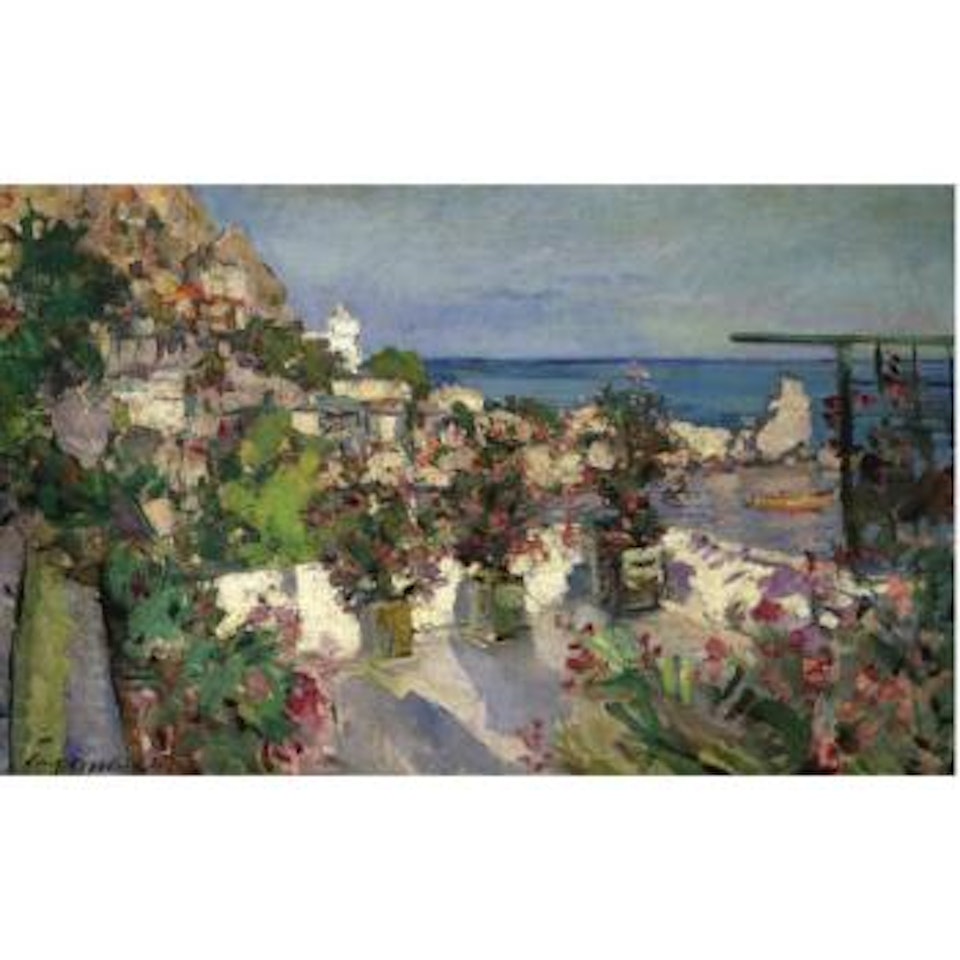 View From The Terrace, Gurzuf by Konstantin Alekseevich Korovin