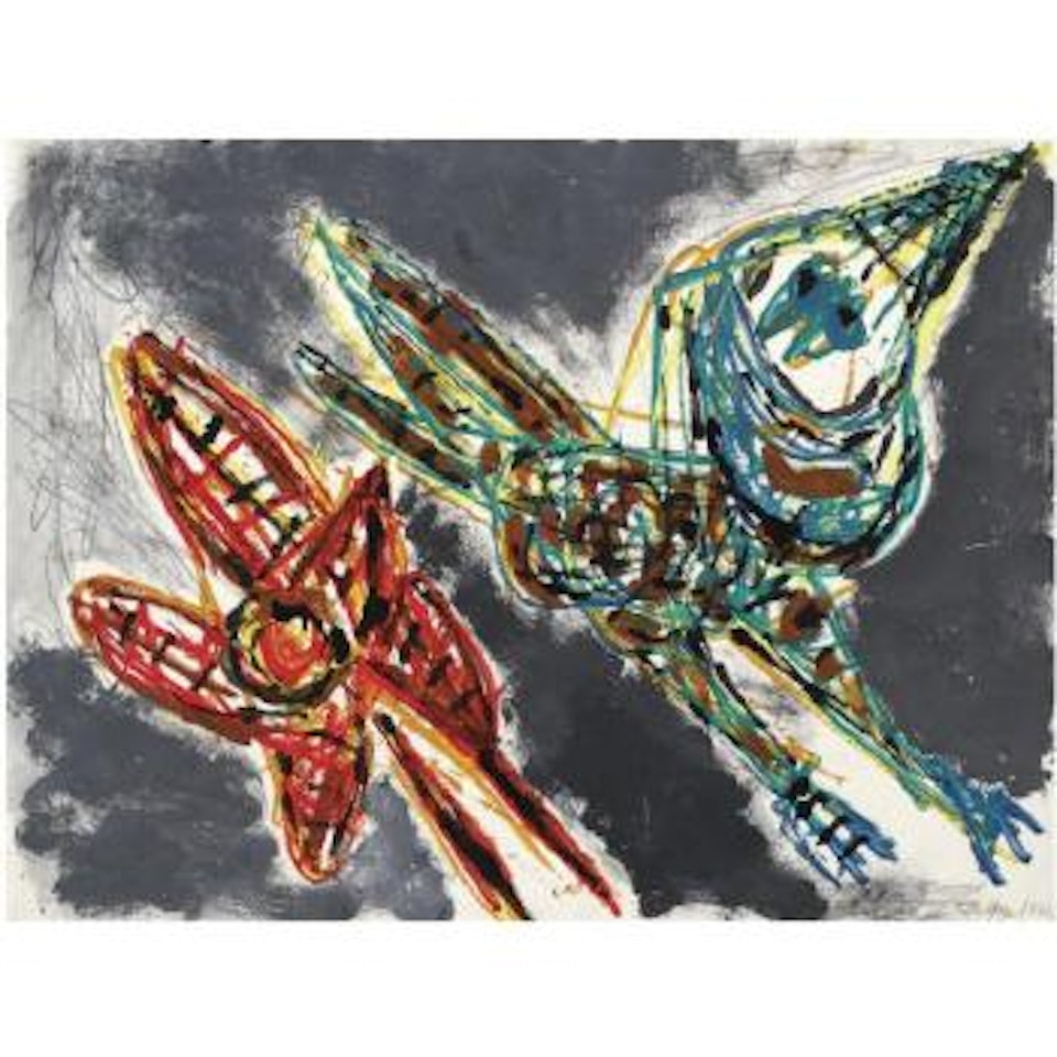 Vogel En Bloem by Karel Appel