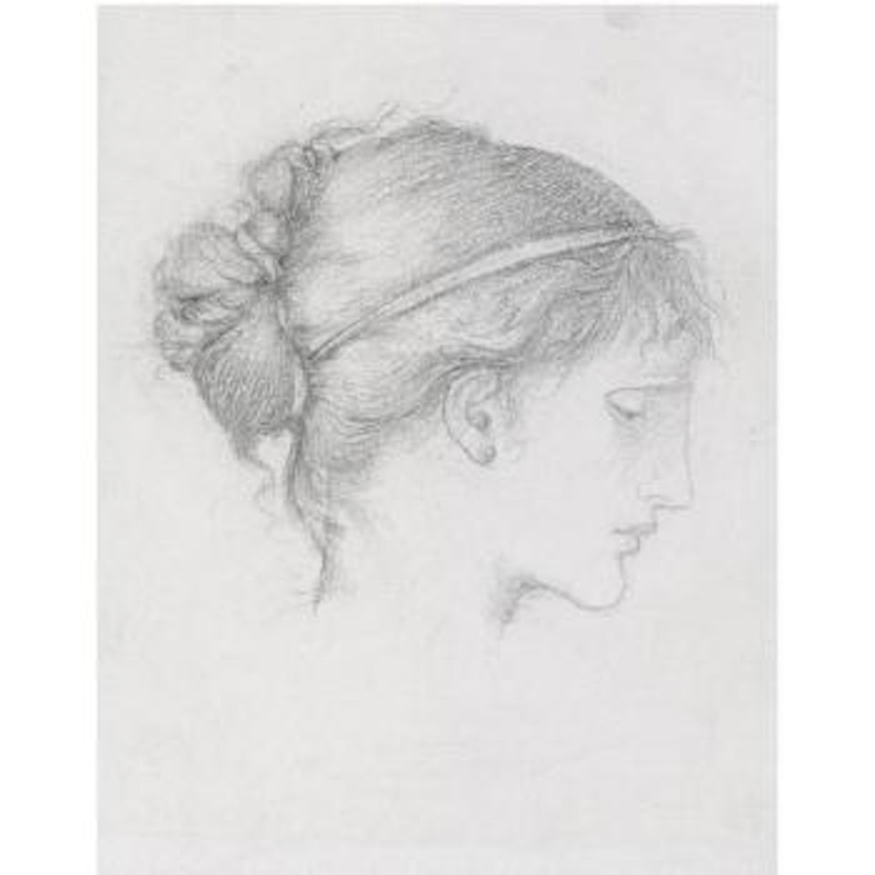 Head Of A Girl, Possibly Maria Zambaco by Edward Coley Burne-Jones