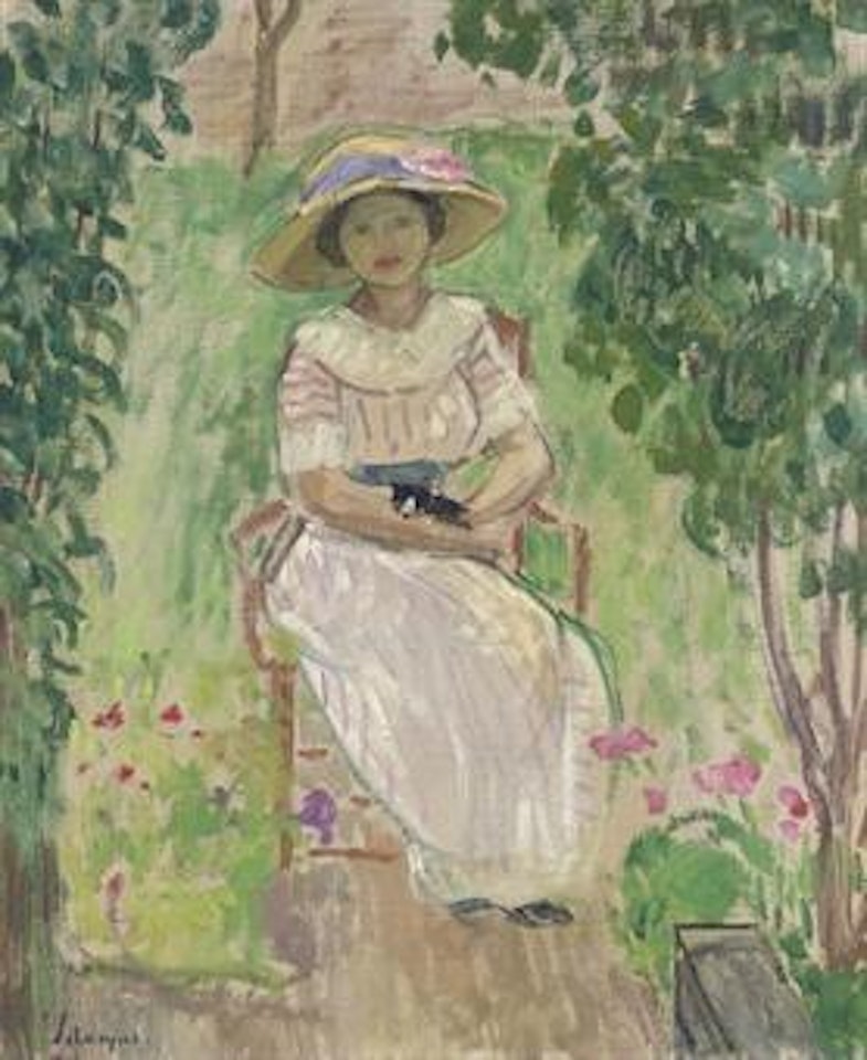 Femme assise dans le jardin by Henri Lebasque
