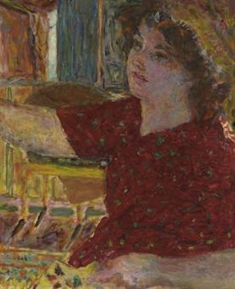 Jeune femme peignant by Pierre Bonnard