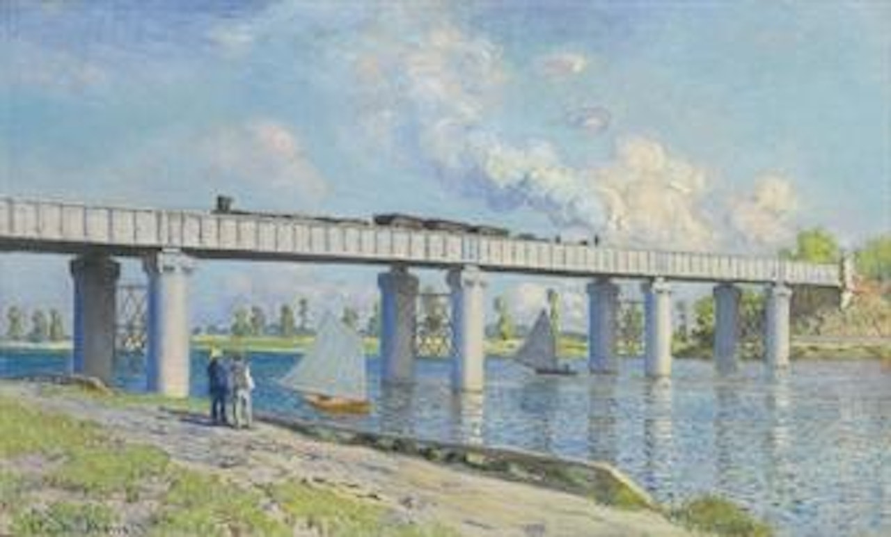 Le Pont du chemin de fer à Argenteuil by Claude Monet