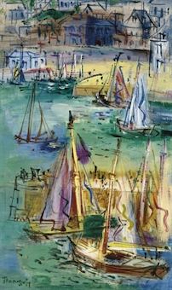 Quai de la Planchette à Honfleur by Jean Dufy