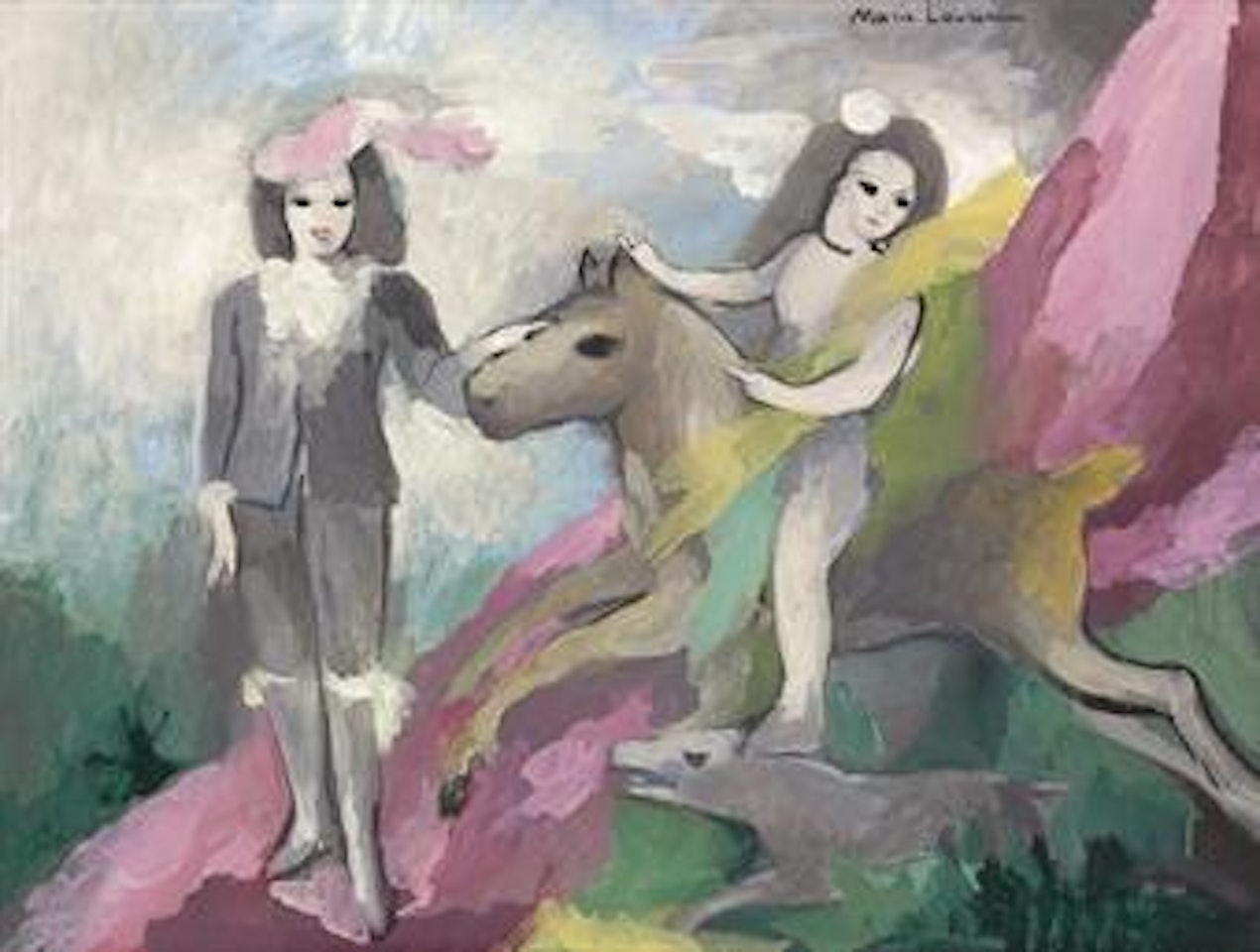 L'écuyère et le page by Marie Laurencin