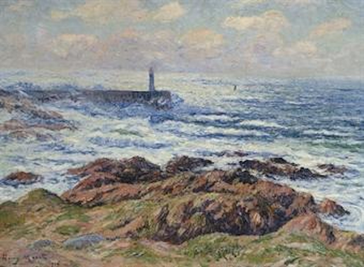 Audierne, Le phare by Henry Moret