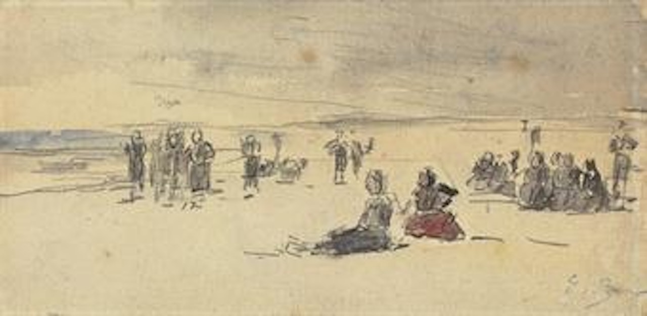 Berck, Marée basse by Eugène Boudin