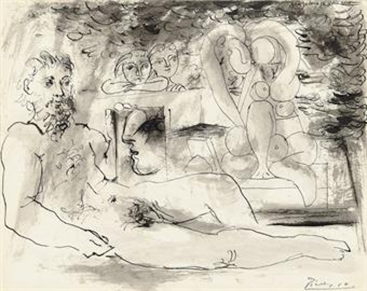 L'artiste et son modèles by Pablo Picasso