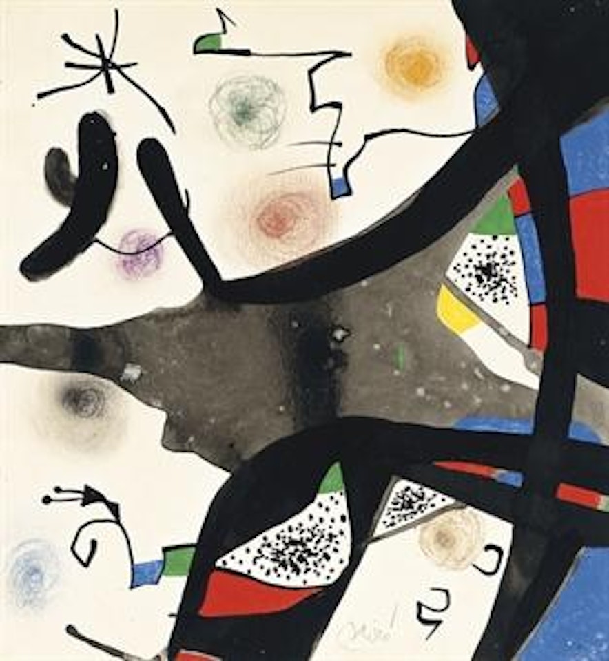 Femme, oiseaux dans le nuit by Joan Miró