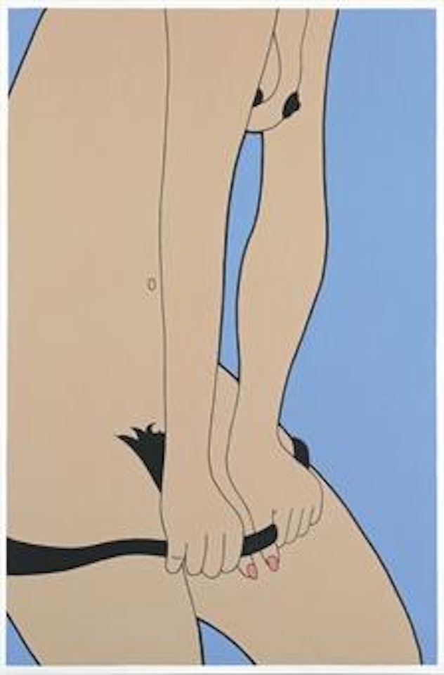 Woman Removing Panties by John Wesley