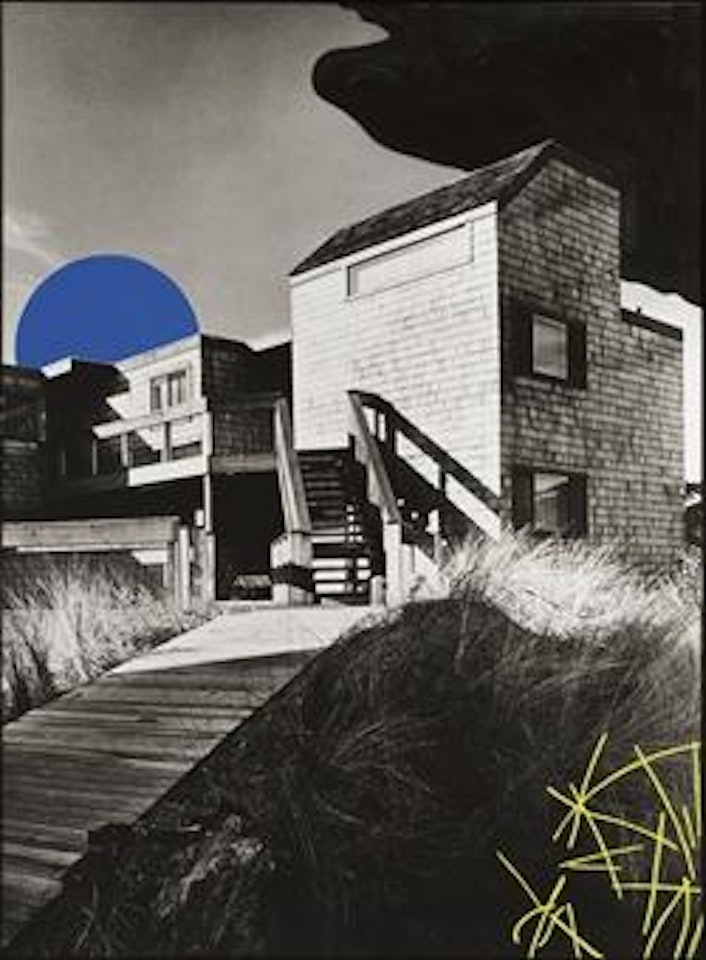 Blue Moon, Black Cloud (with Thicket) by John Baldessari