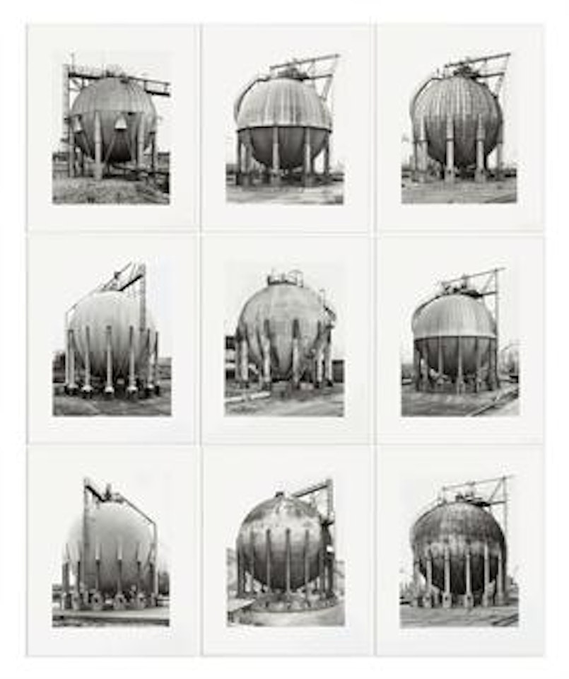 Spherical Gastanks by Bernd & Hilla Becher