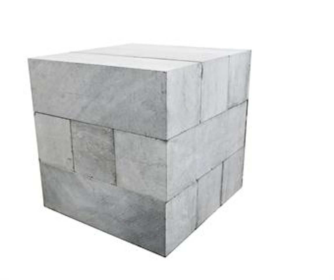 Still Blue Cube by Carl Andre