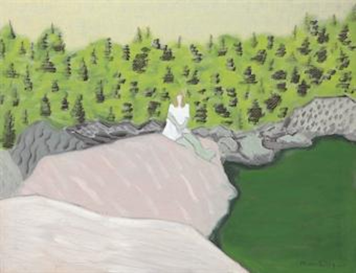 Figure by Pool by Milton Avery