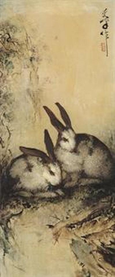 Rabbits by Lee Man Fong