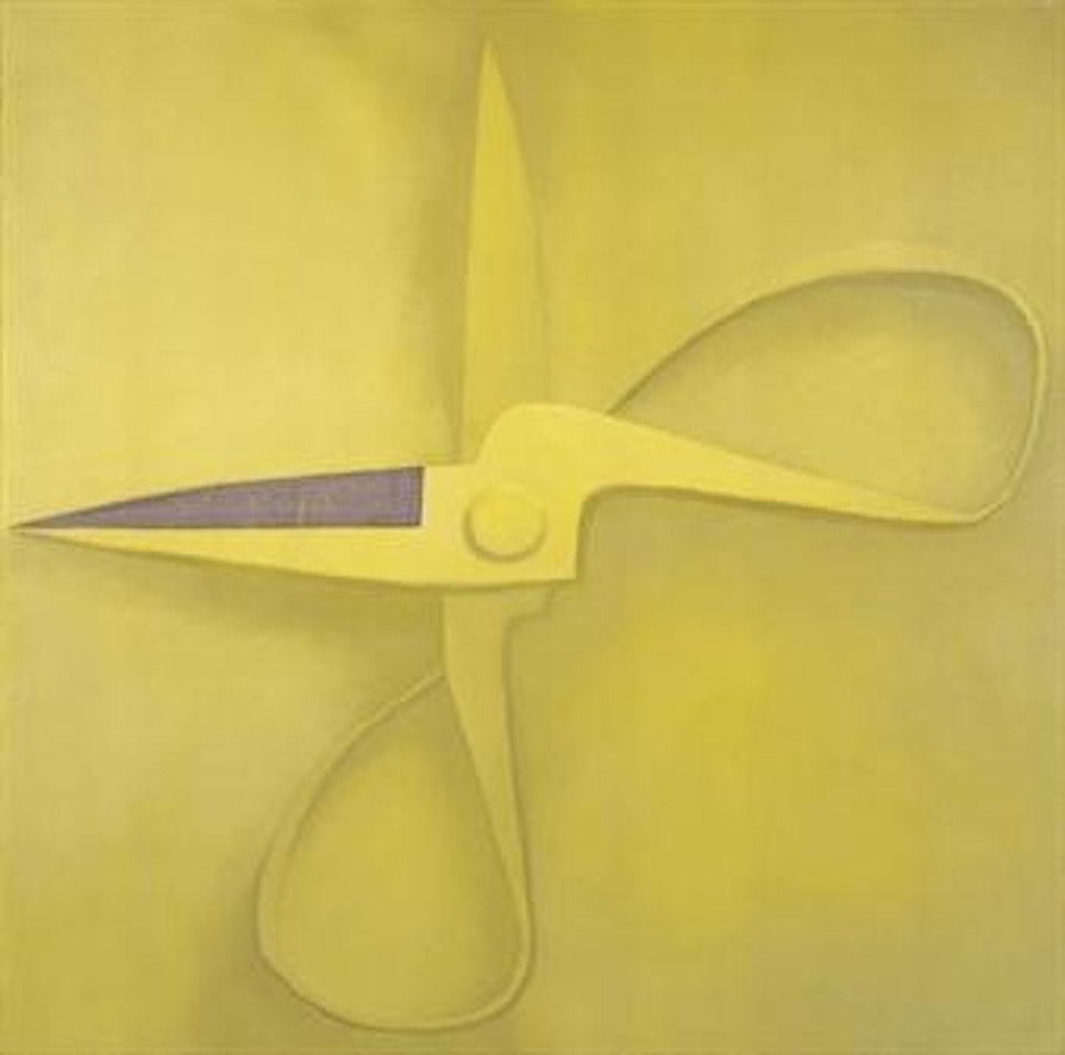 Yellow Chinese Scissors in Cross Shape by Mao Xuhui