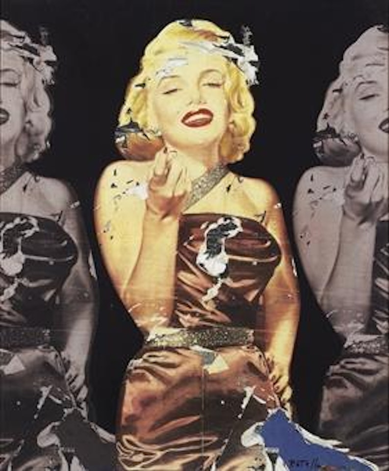 I love you (Marylin) by Mimmo Rotella