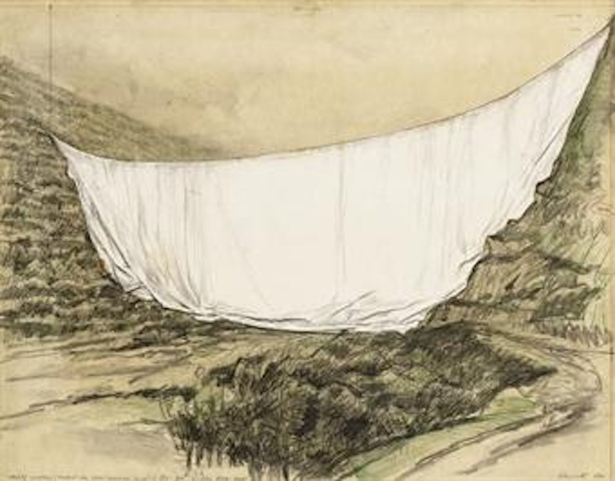 Valley Curtain (Project for Aspen, Colorado) height 350'-500', width 2500-3000 by Christo
