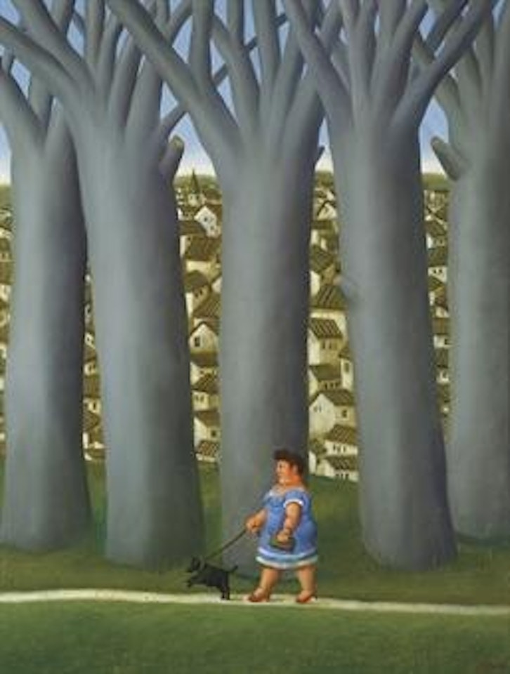 Woman with Dog by Fernando Botero