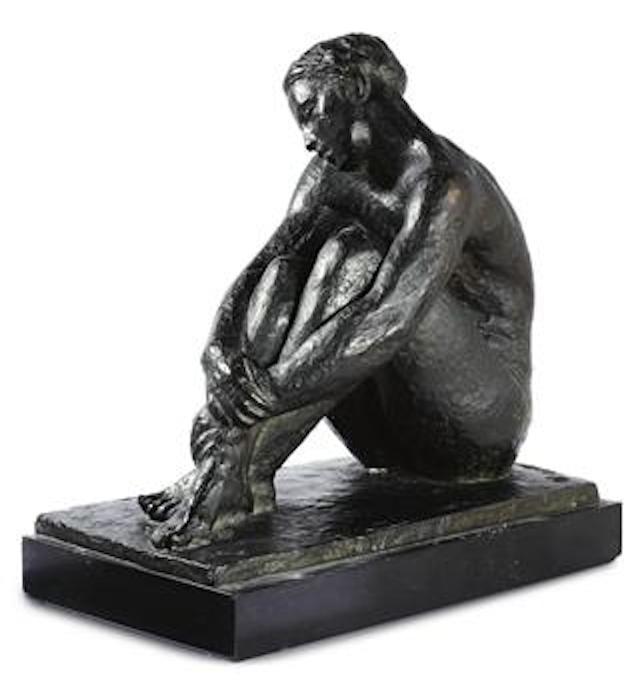 Jeune Femme Nue Assise Les Jambes Croisees by Robert Wlerick