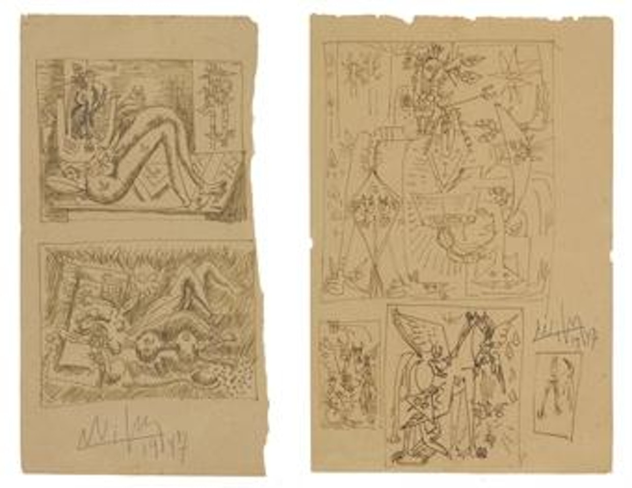 Untitled (Livre Delorme) by Wifredo Lam