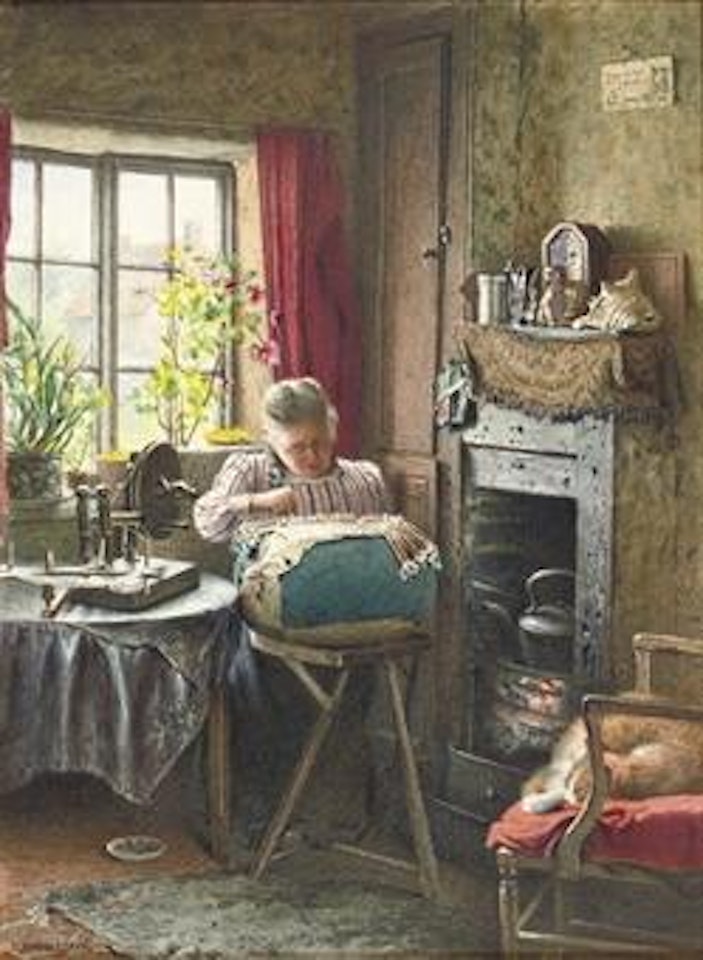 The lace maker by Charles Spencelayh