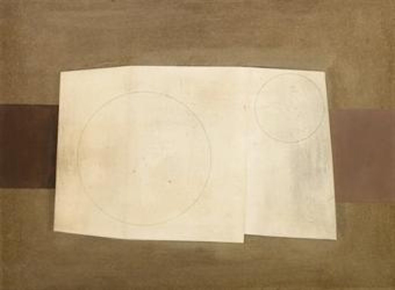 1963 (wall in landscape) by Ben Nicholson, O.M.