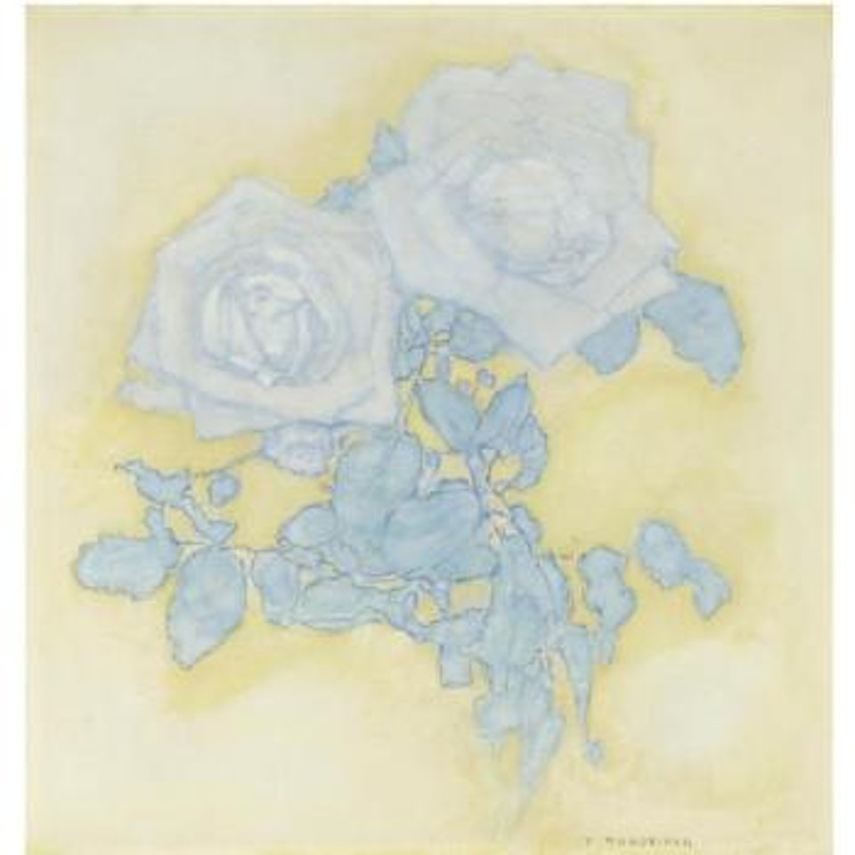 Two Roses by Piet Mondrian