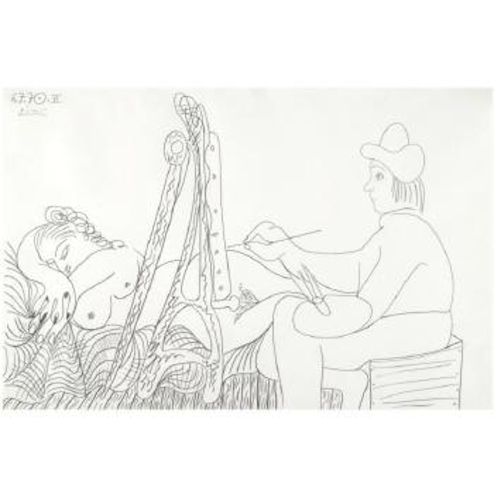 Le Peintre Et Son Modèle by Pablo Picasso